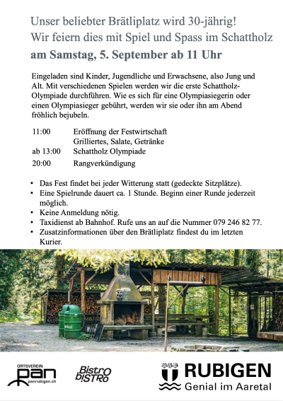 30 Jahre Brätlistelle Schattholz