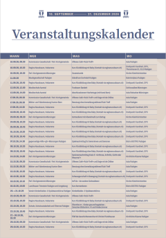 Veranstaltungskalender