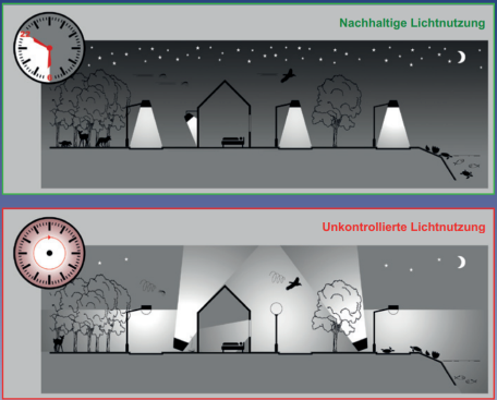 gezielte vs. unkontrollierte Lichtnutzung
