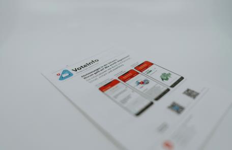 Infoflyer zu Abstimmungen in der Schweiz
