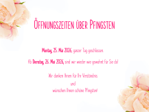 Öffnungszeiten Pfingsten